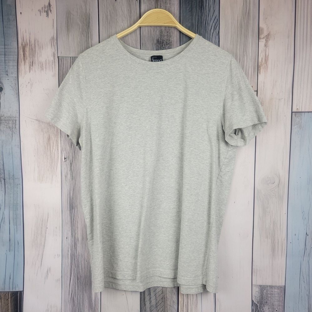 Felina Gray Basic Short Sleeve T-shirt Size XL